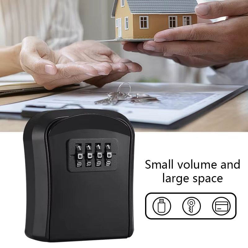 Wall-Mounted 4-Digit Combination Number Password Safe for Home Use. Small Storage Key Lock Box. the Password Can Be Changed