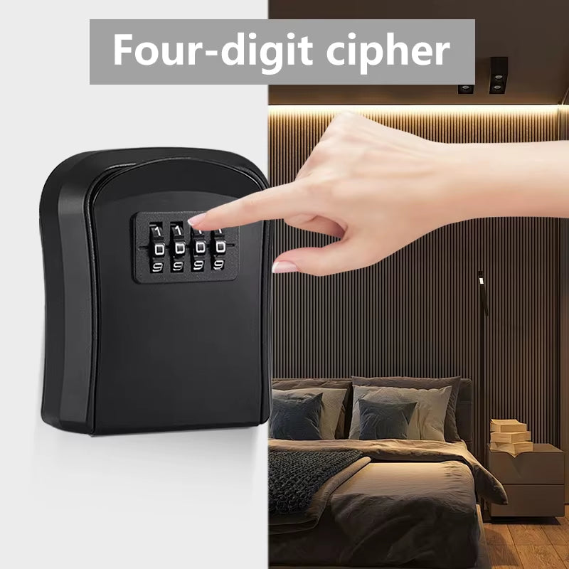 Wall-Mounted 4-Digit Combination Number Password Safe for Home Use. Small Storage Key Lock Box. the Password Can Be Changed