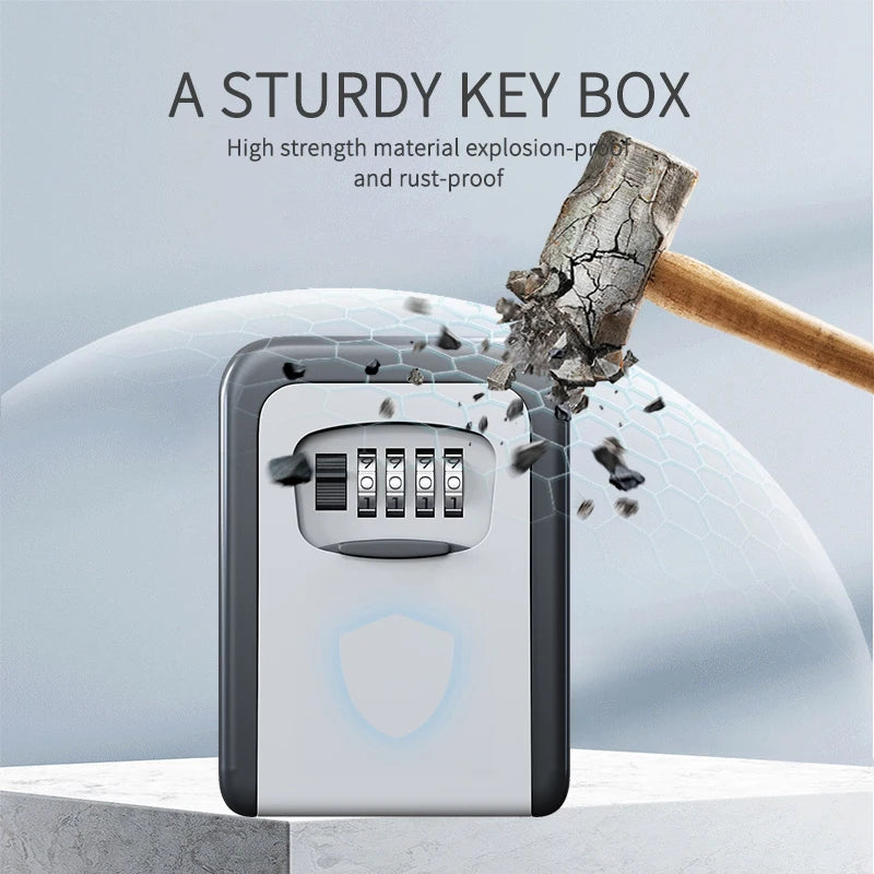 Password Lock Box, Enhanced and Thickened Version, Four-Digit Password, Small-Sized Password Safe, Portable Safetysafe