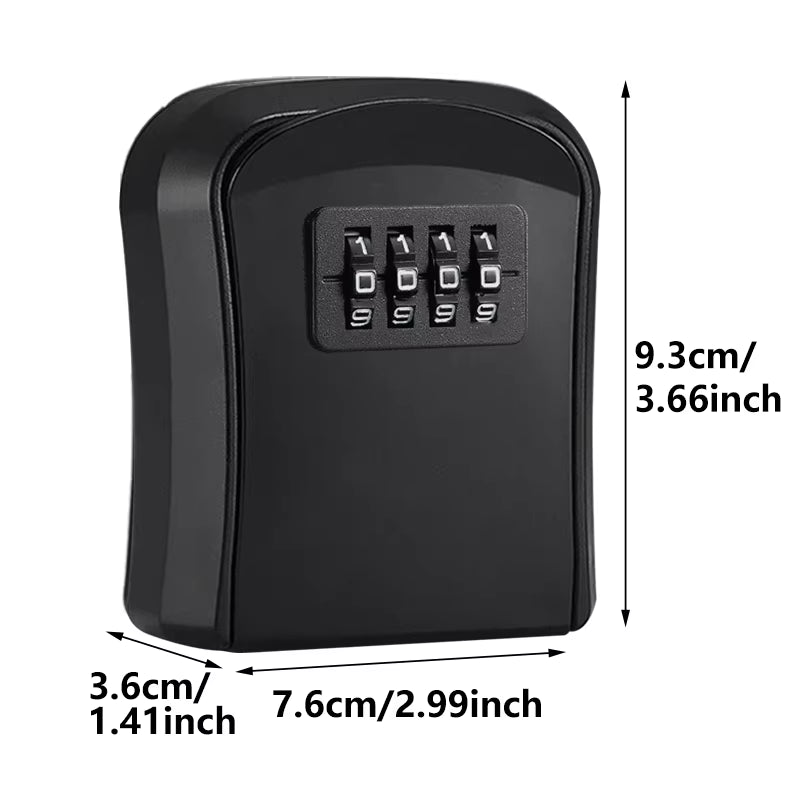 Wall-Mounted 4-Digit Combination Number Password Safe for Home Use. Small Storage Key Lock Box. the Password Can Be Changed
